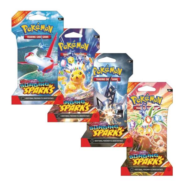 Pokémon TCG: Scarlet & Violet—Surging Sparks Sleeved Booster Pack - 24  Pack Bundle Deal (Pre Order)